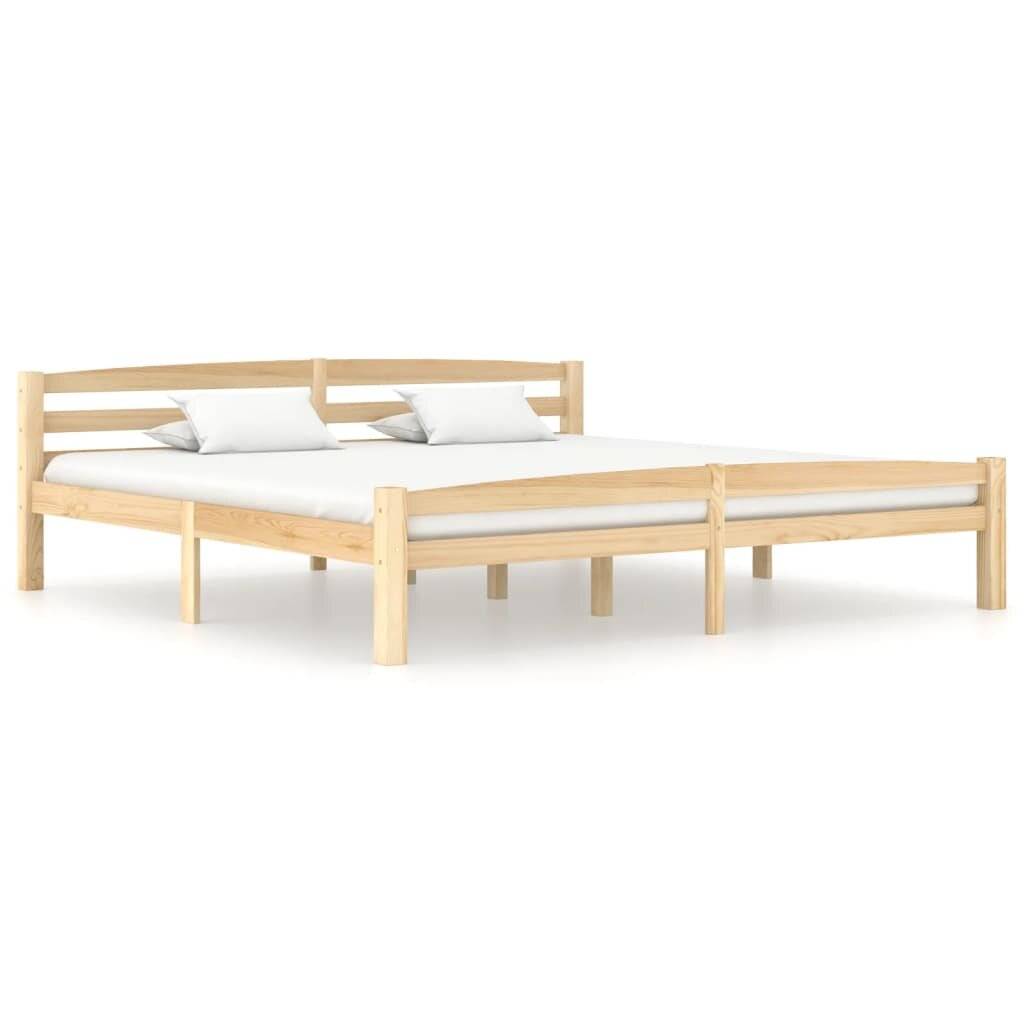 Bettgestell Massivholz Kiefer 200x200 cm-5