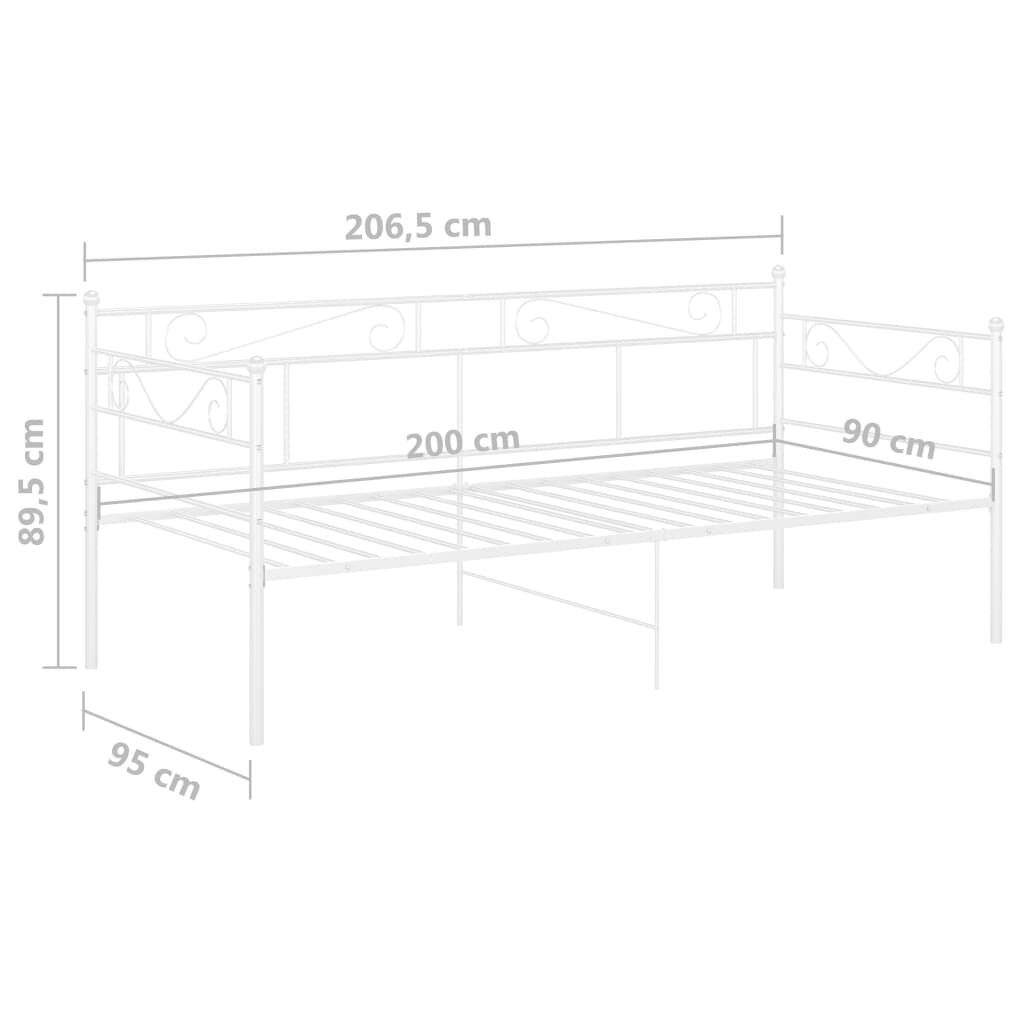 Symbolbild für Schlafsofa Bettgestell Weiß Metall 90x200 cm