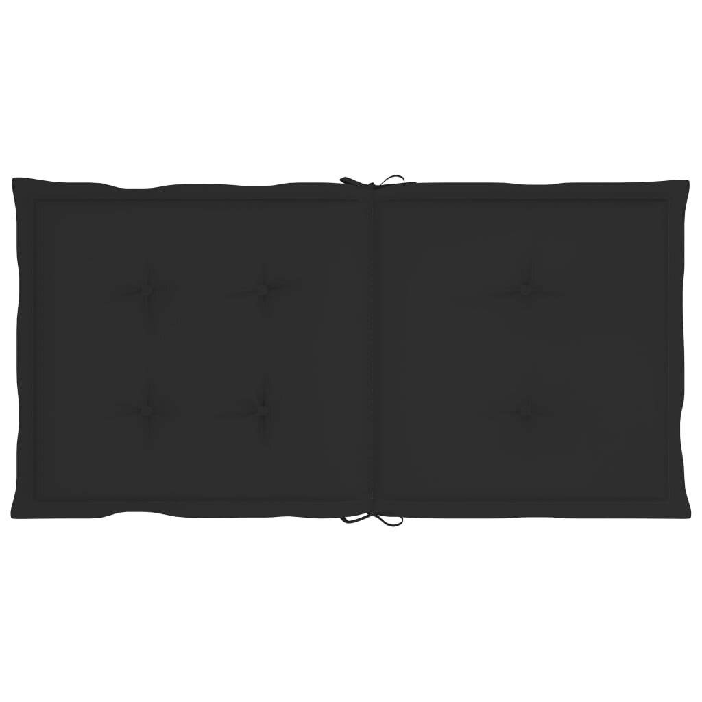 Gartenstuhlauflagen 6 Stk. Schwarz 100x50x4 cm-1