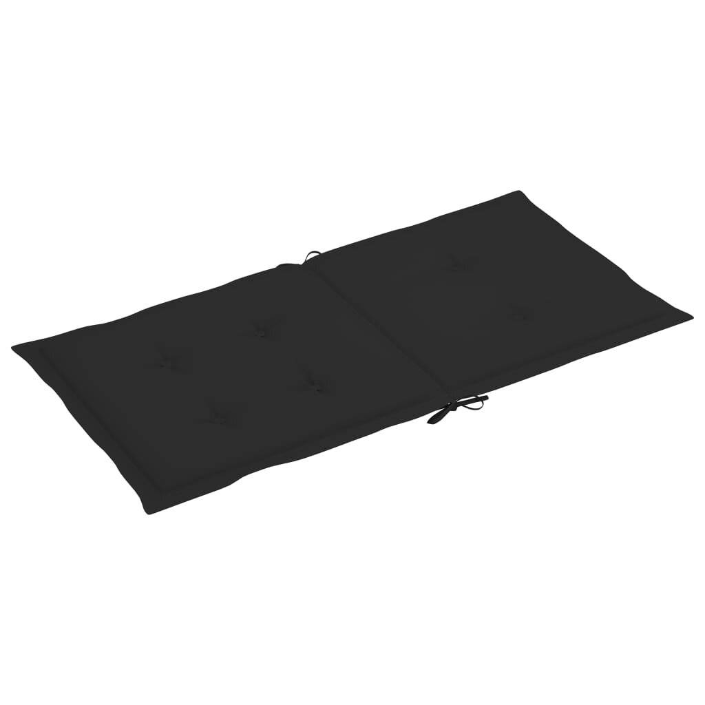 Gartenstuhlauflagen 6 Stk. Schwarz 100x50x4 cm-2