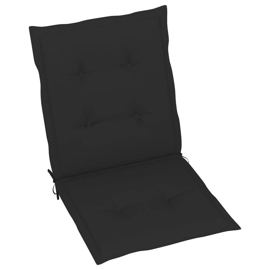 Gartenstuhlauflagen 6 Stk. Schwarz 100x50x4 cm-3