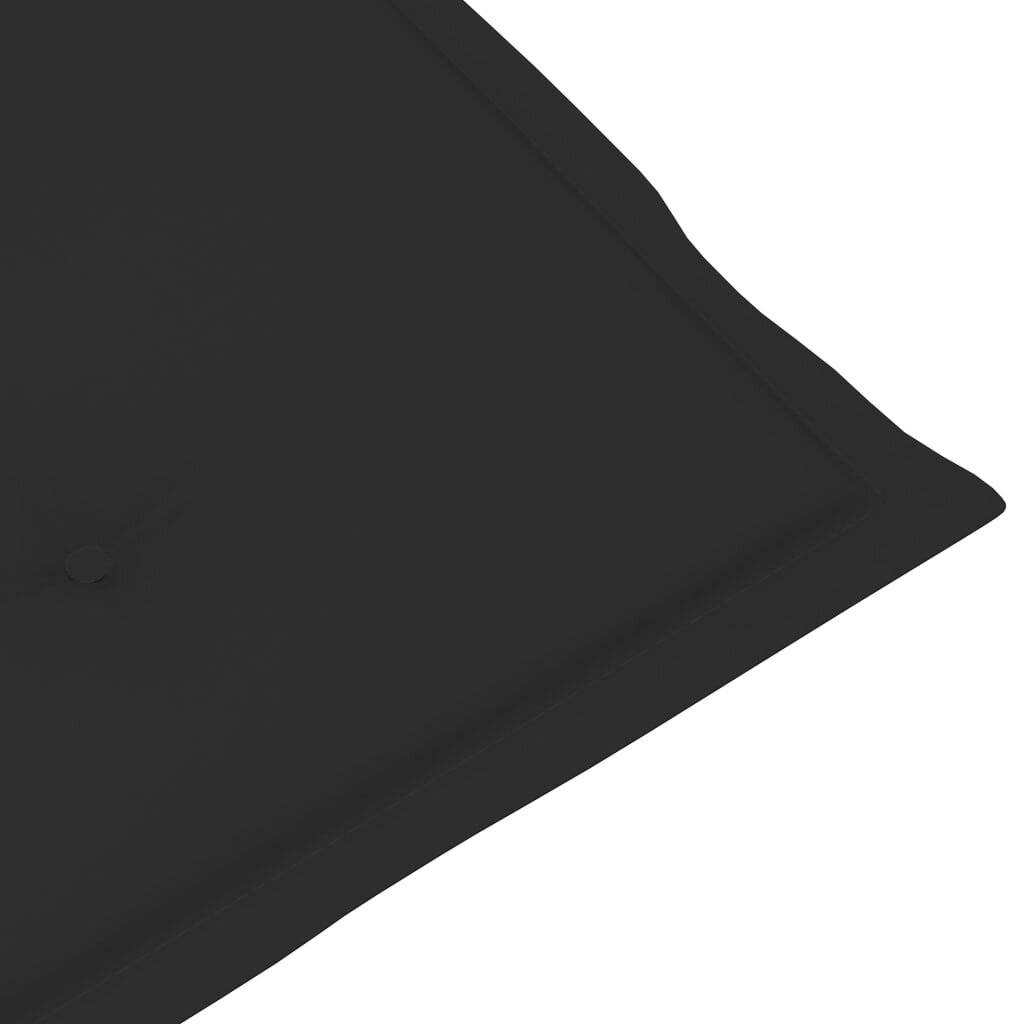Gartenstuhlauflagen 6 Stk. Schwarz 100x50x4 cm-4