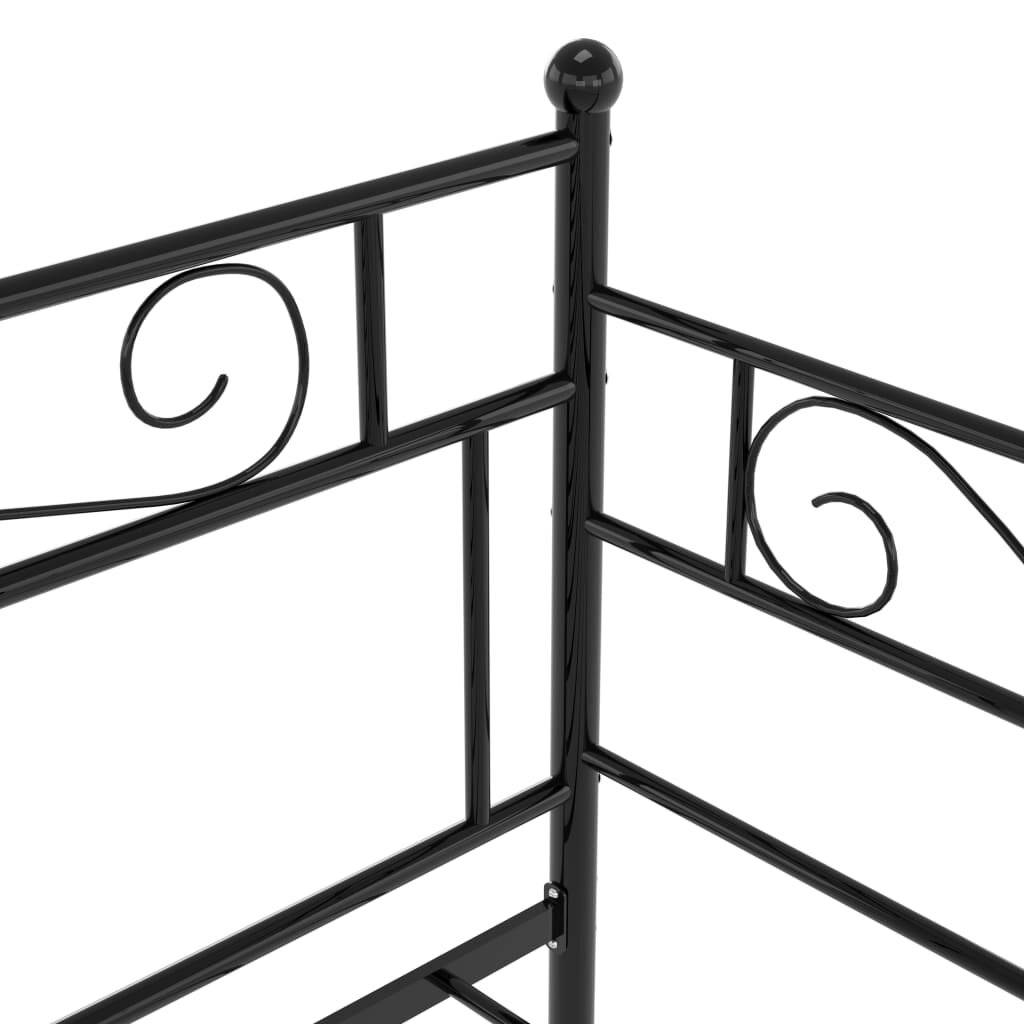 Symbolbild für Ausziehsofa Bettgestell Schwarz Metall 90x200 cm
