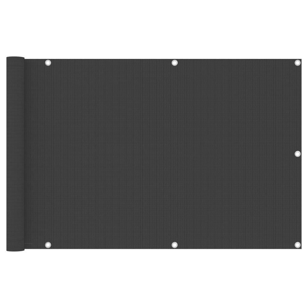 vidaXL Balkon-Sichtschutz Anthrazit 90x300 cm HDPE-4