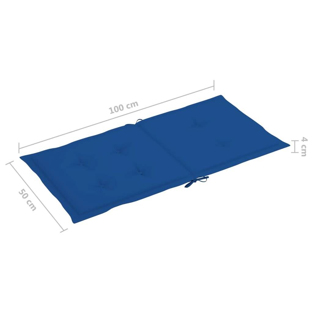 Gartenstuhlauflagen 2 Stk. Königsblau 100x50x4 cm-5