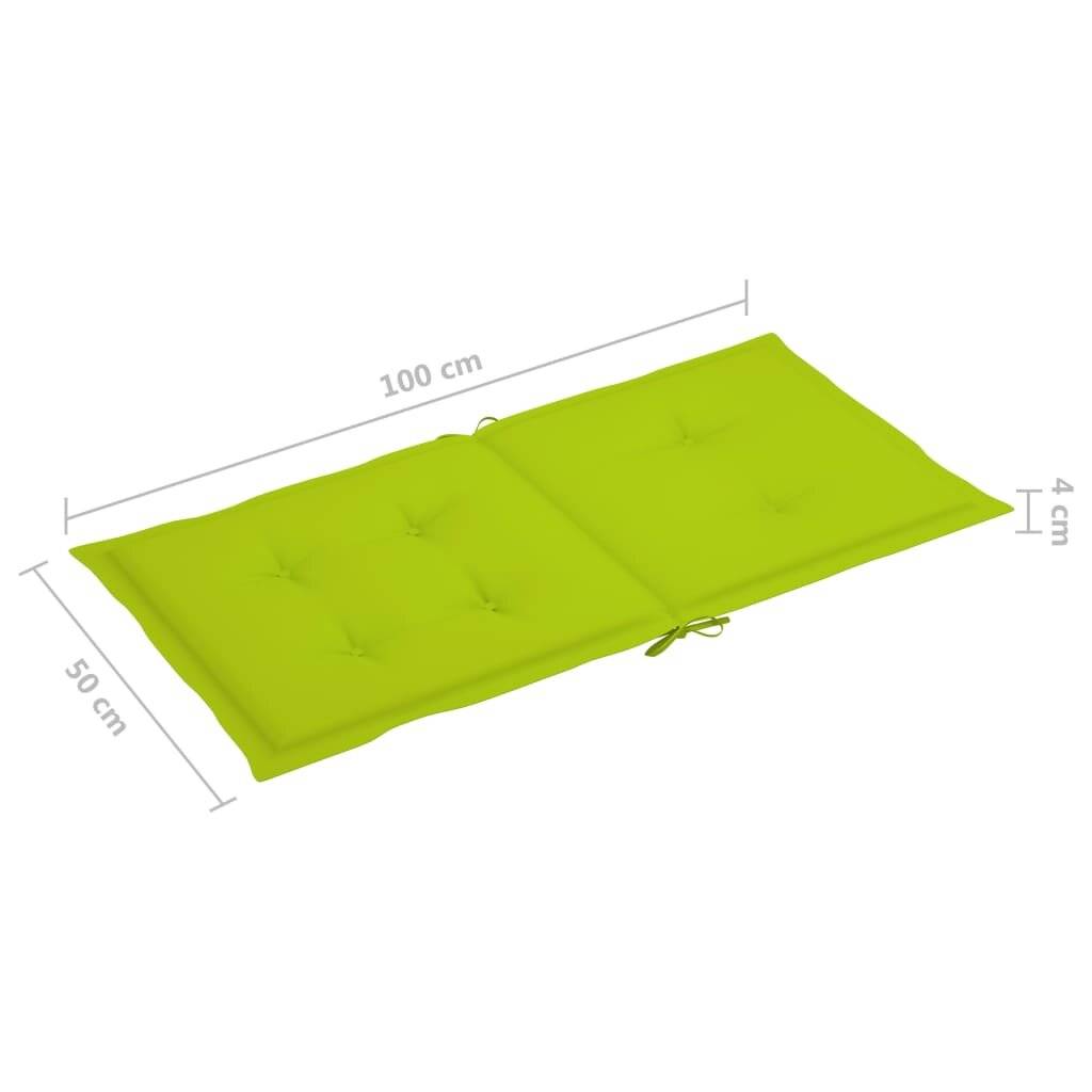 Gartenstuhlauflagen 4 Stk. Hellgrün 100x50x4 cm-5