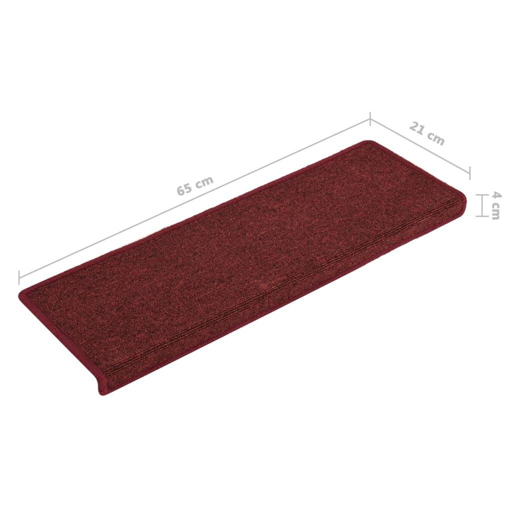 Stufenmatten 15 Stk. 65x25 cm Mattrot-5