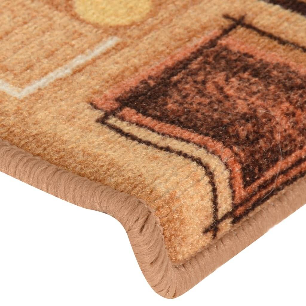 Treppenmatten Selbstklebend 15 Stk. 65x25 cm Beige-5