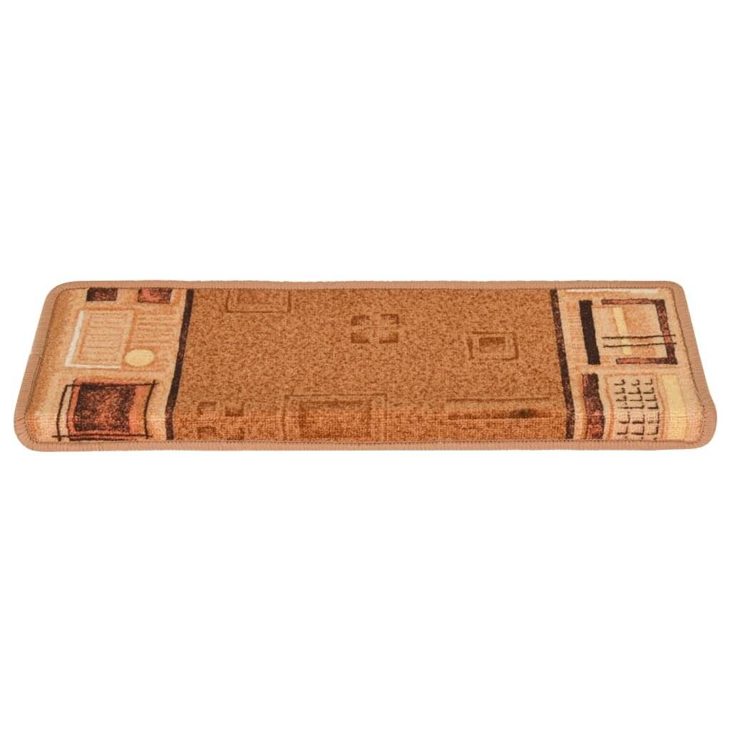 Treppenmatten Selbstklebend 15 Stk. 65x25 cm Beige-2