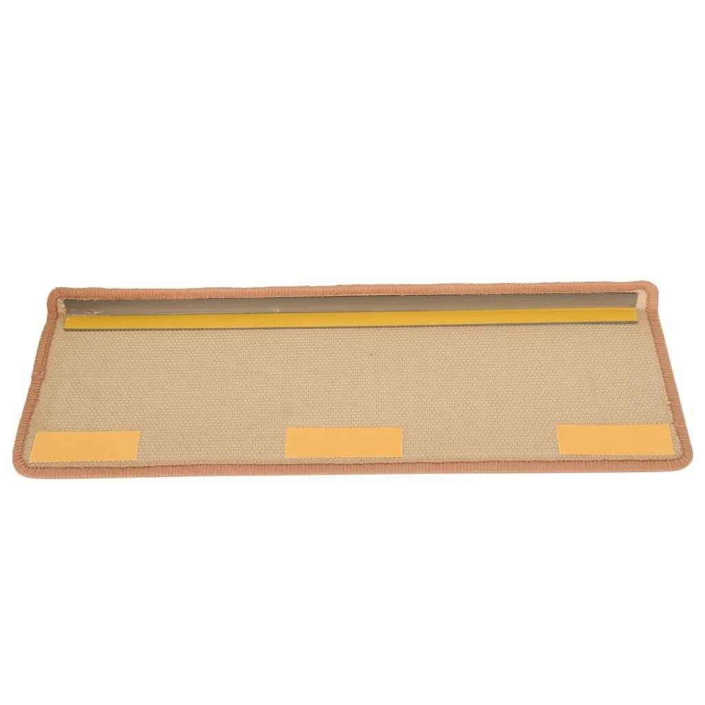 Treppenmatten Selbstklebend 15 Stk. 65x25 cm Beige-4