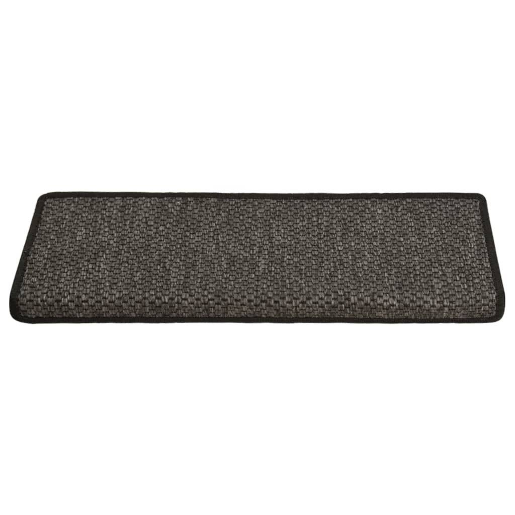 Treppenmatten Selbstklebend Sisal 15 Stk. 65x25 cm Anthrazit-2