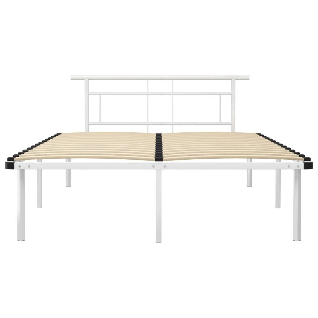 Bettgestell Weiß Metall 140x200 cm-2