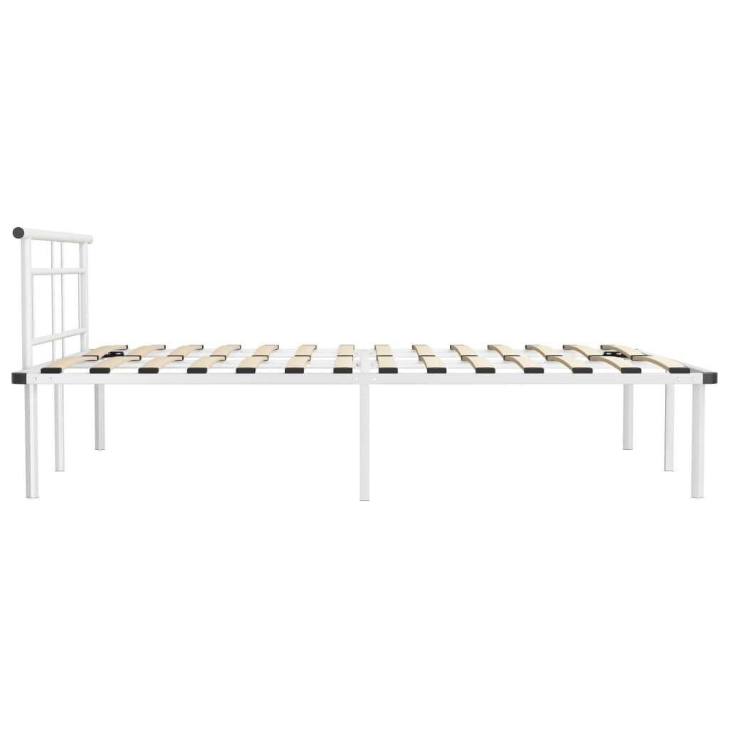 Bettgestell Weiß Metall 140x200 cm-3