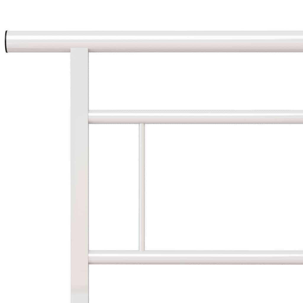 Bettgestell Weiß Metall 140x200 cm-4