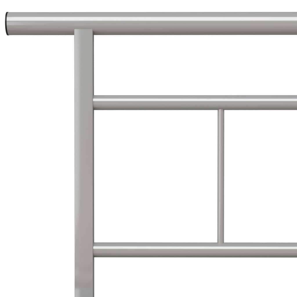 Bettgestell Grau Metall 200x200 cm-4