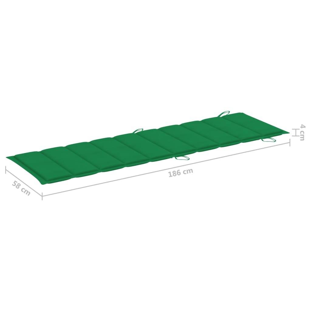 Symbolbild für vidaXL Sonnenliegen-Auflage Grün 186x58x4 cm Oxford-Gewebe