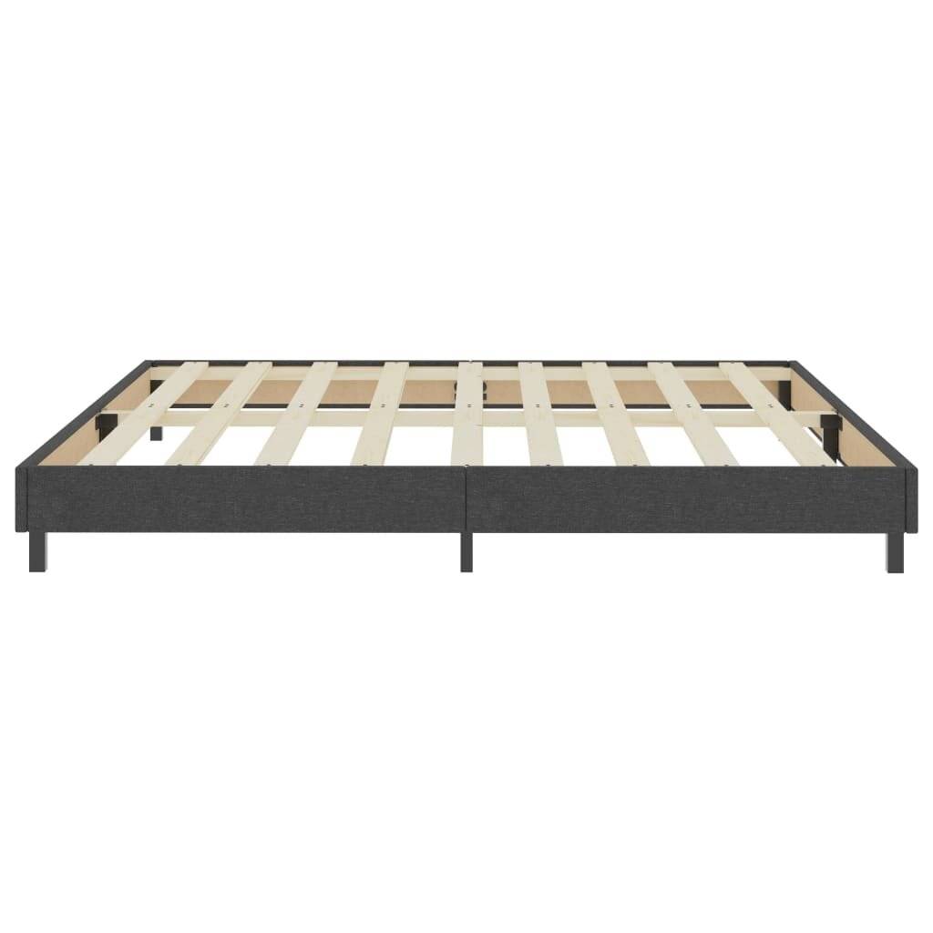 Boxspringbett Dunkelgrau Stoff 200x200 cm-6