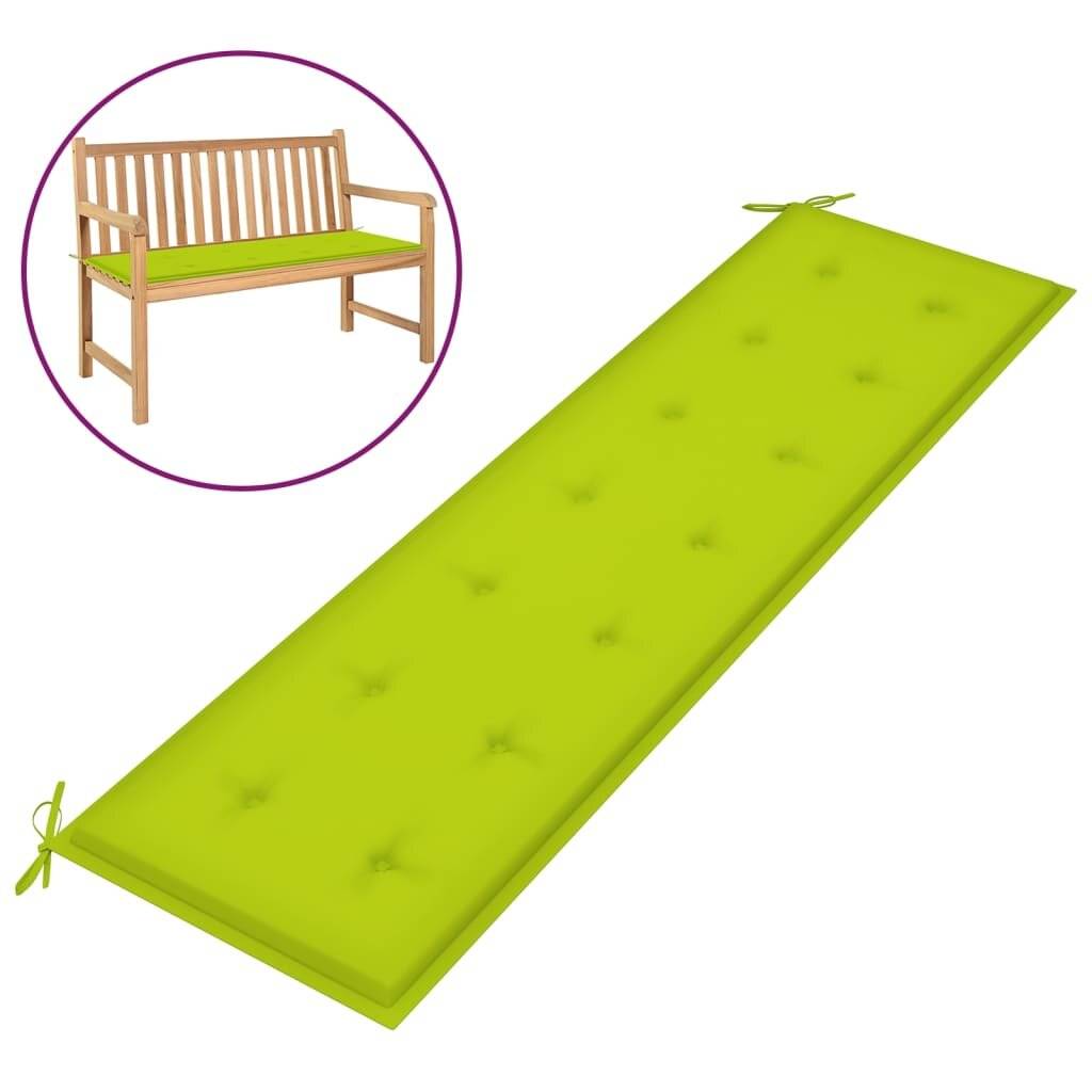 vidaXL Gartenbank-Auflage Hellgrün 180x50x3 cm Oxford-Gewebe-5