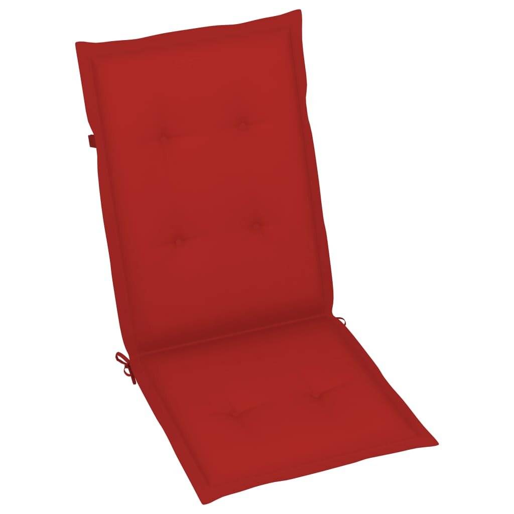 Gartenstuhlauflagen 6 Stk. Rot 120x50x4 cm-1
