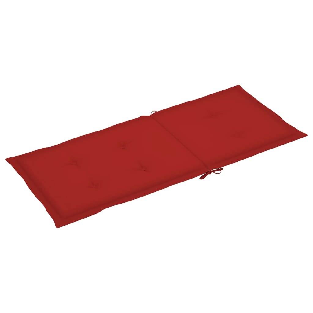 Gartenstuhlauflagen 6 Stk. Rot 120x50x4 cm-2