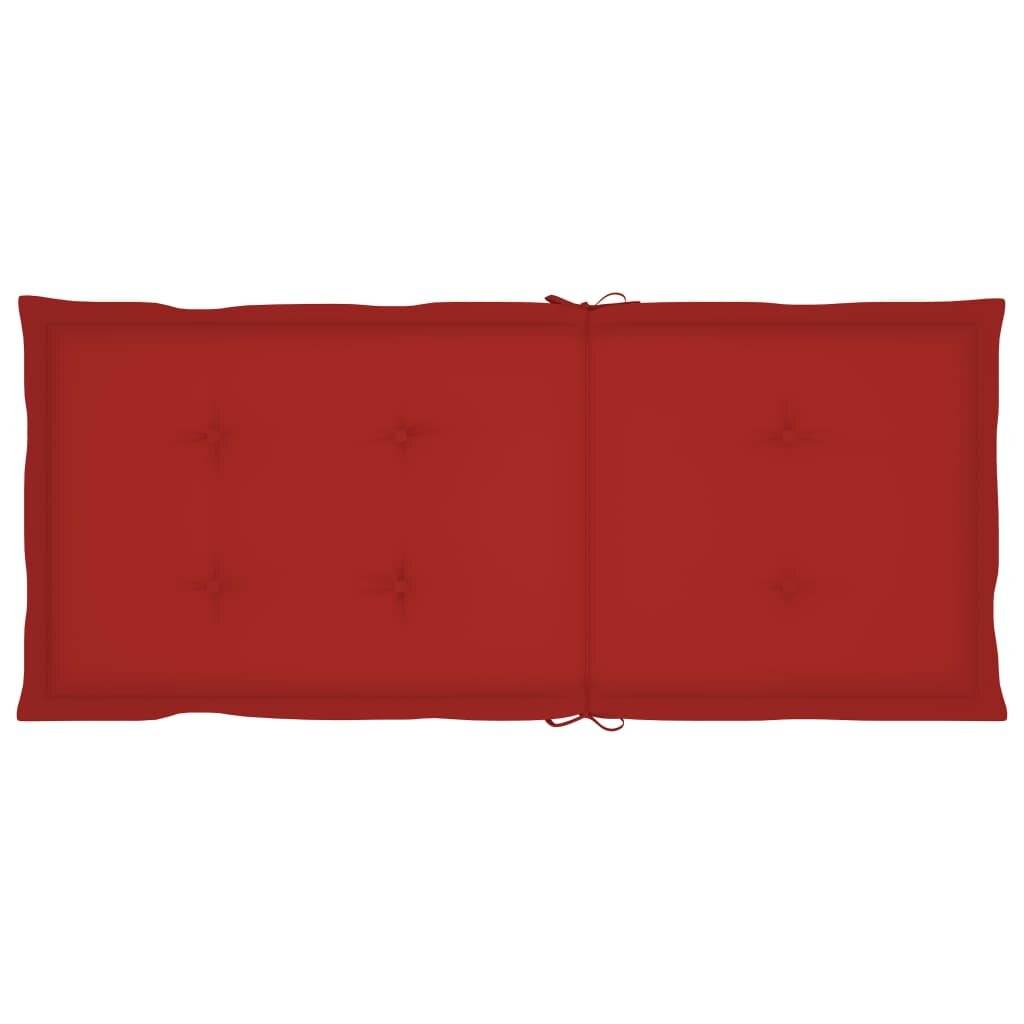 Gartenstuhlauflagen 6 Stk. Rot 120x50x4 cm-3