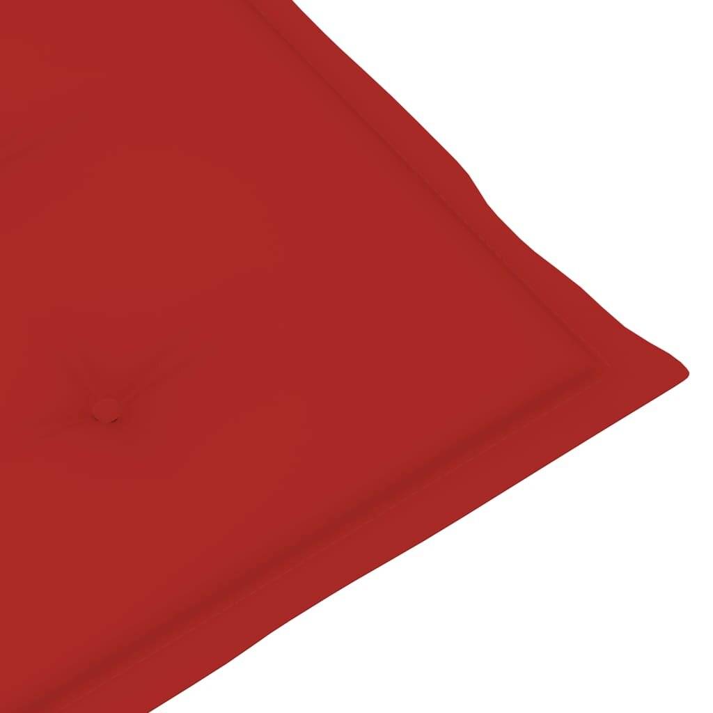 Gartenstuhlauflagen 6 Stk. Rot 120x50x4 cm-4