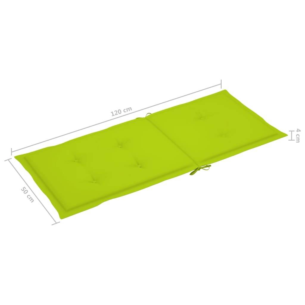 Gartenstuhlauflagen 6 Stk. Hellgrün 120x50x4 cm-5