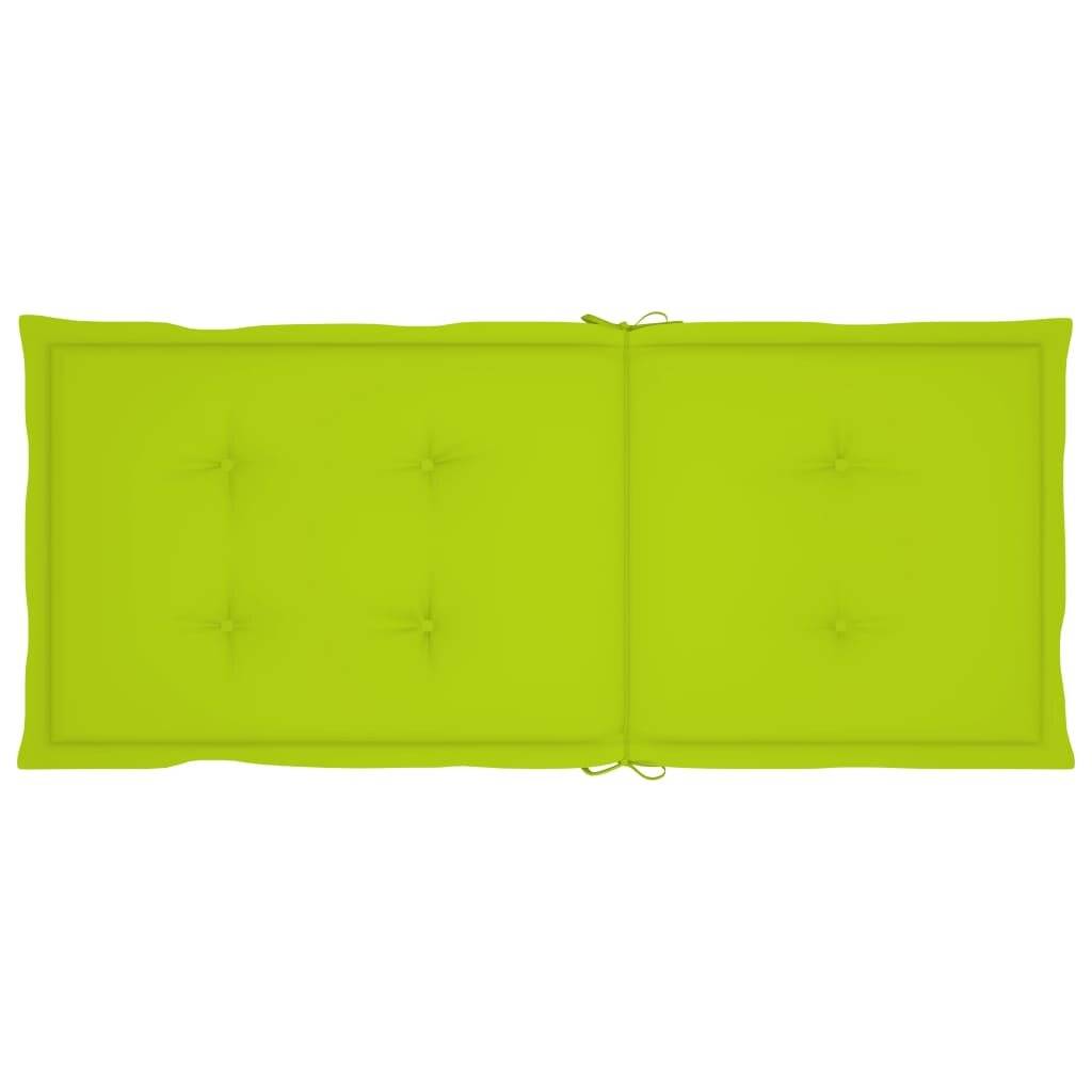 Gartenstuhlauflagen 6 Stk. Hellgrün 120x50x4 cm-3