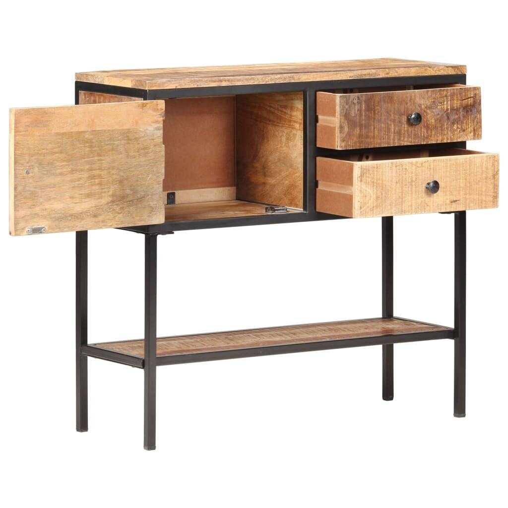vidaXL Sideboard 85x30x80 cm Raues Mangoholz-5