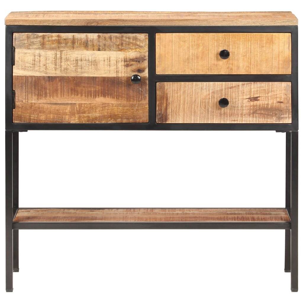 vidaXL Sideboard 85x30x80 cm Raues Mangoholz-6