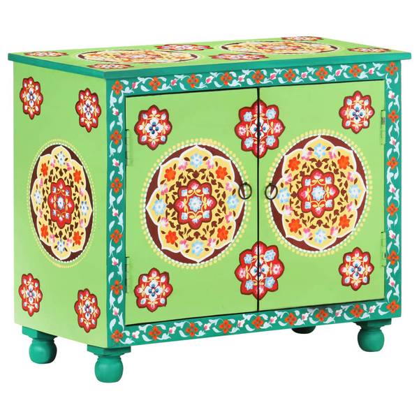 Sideboard Handbemalt Mehrfarbig 70x35x60 cm Mango Massivholz