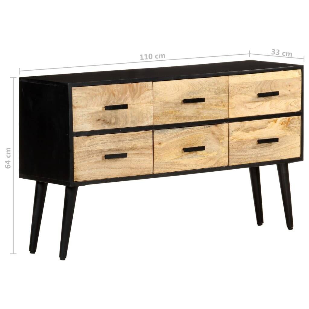 Symbolbild für Sideboard 110x33x64 cm Massivholz Mango