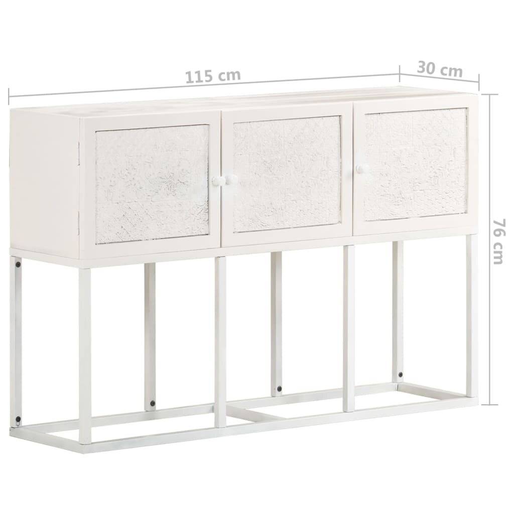 vidaXL Sideboard 115x30x76 cm Mango Massivholz-6