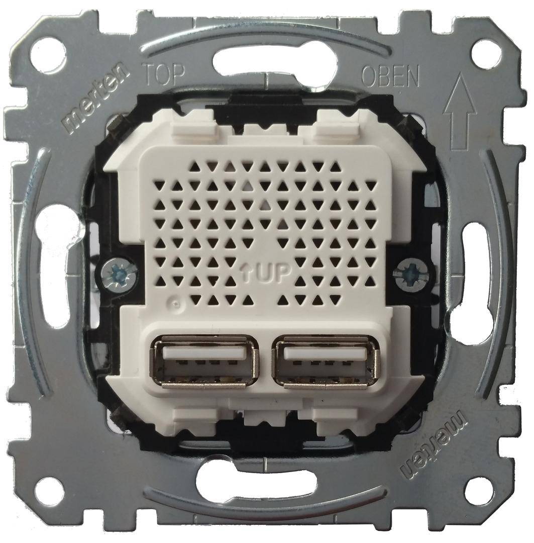 MERTEN USB Ladestation-Einsatz MEG4366-0100-1