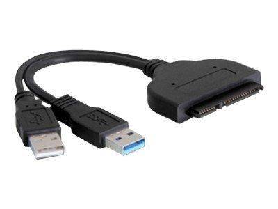 Delock Festplatten Adapter [1x USB 3.2 Gen 1 Stecker A (USB 3.0), USB 2.0 Stecker A - 1x SATA-Kombi-Buchse 7+15pol.] 0.2-1