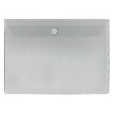 Sichthülle m. Klappe A5 quer Klettverschluss PVC transparent