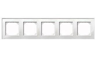 Merten Rahmen Glas 5f.bril/ws 489519-1