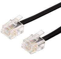 Helos Telefonkabel - RJ-11 (M) - 3 m - Schwarz-0