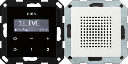GIRA Einsatz Unterputz-Radio System 55, Standard 55 Reinweiß, Matt 228027 1 St.-1
