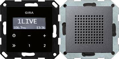 GIRA Einsatz Unterputz-Radio System 55 Anthrazit 228028 1 St.-1