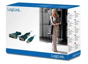 LogiLink USB 2.0 Anschlusskabel [1x USB 2.0 Stecker A - 1x D-SUB-Stecker 9pol., D-SUB-Stecker 25pol.] UA0042A 1.20 m-1
