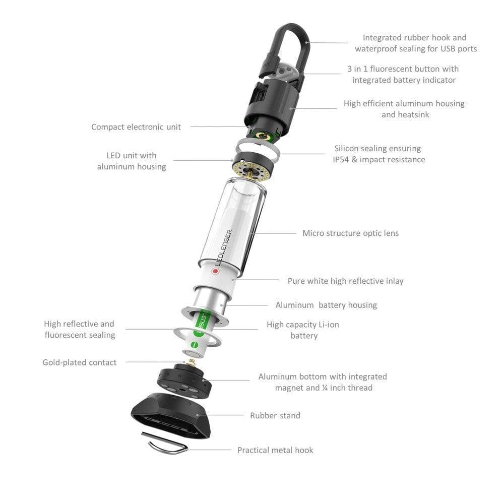 LED Lenser ML6 - Batteriebetriebene Campingleuchte - Schwarz - Weiß - Aufhänger - IP54 - 750 lm - LED-2