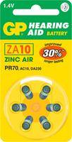 GP BATTERY - GP Batteries Hearing Aid ZA10, Einwegbatterie, PR70, Zink-Luft, 1,4 V, 6 Stück(e), 3,6 mm-0