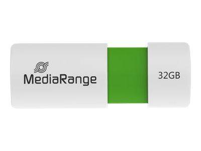 MEDIARANGE USB-Flash-Laufwerk - 32 GB - USB 2.0 - weiß - grün-0