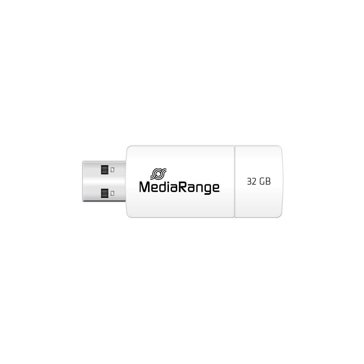 MEDIARANGE USB-Flash-Laufwerk - 32 GB - USB 2.0 - weiß - grün-3