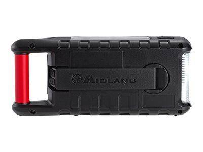 Midland C1173 Outdoorradio UKW Notfallradio Taschenlampe, wiederaufladbar, Handkurbel, Solarpanel Schwarz, Rot-4