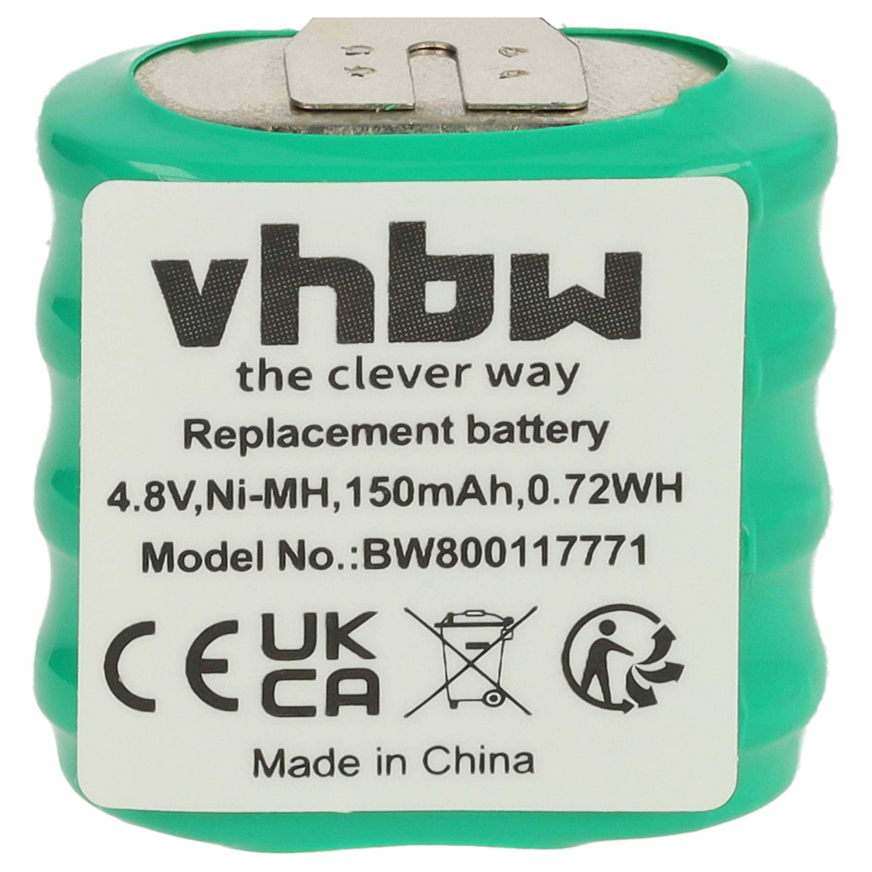 vhbw 10x NiMH Ersatz Knopfzellen-Akku Typ 4/V150H 3-Pins 150mAh 4,8V kompatibel mit Modellbau-Akkus, Solar-Leuchten uvm.-3