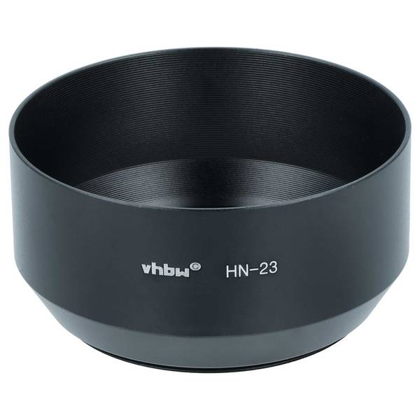 vhbw Gegenlichtblende Ersatz für Nikon HN-23 | für 62mm Objektiv - Schwarz, Metall, Rund