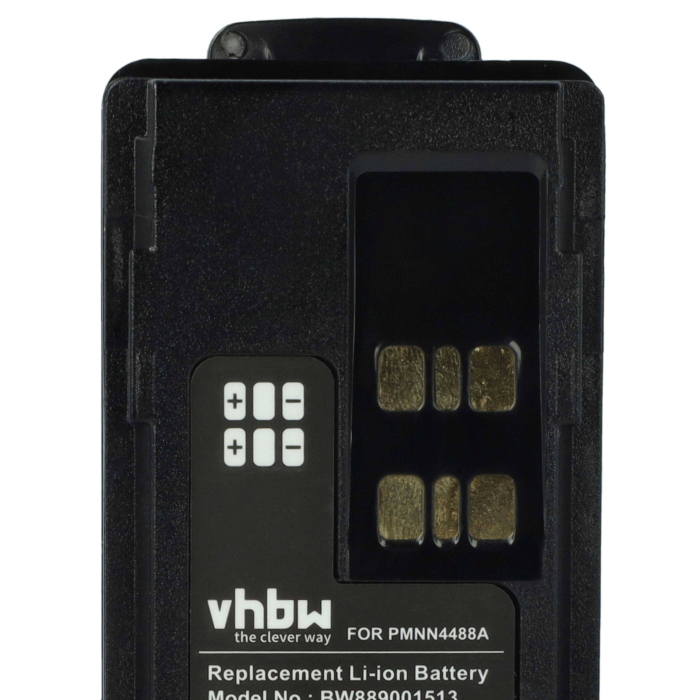 vhbw Akku kompatibel mit Motorola XiR P8668 Funkgerät | Walkie Talkie (1800 mAh, 7,4 V, Li-Ion) + Gürtelclip-1