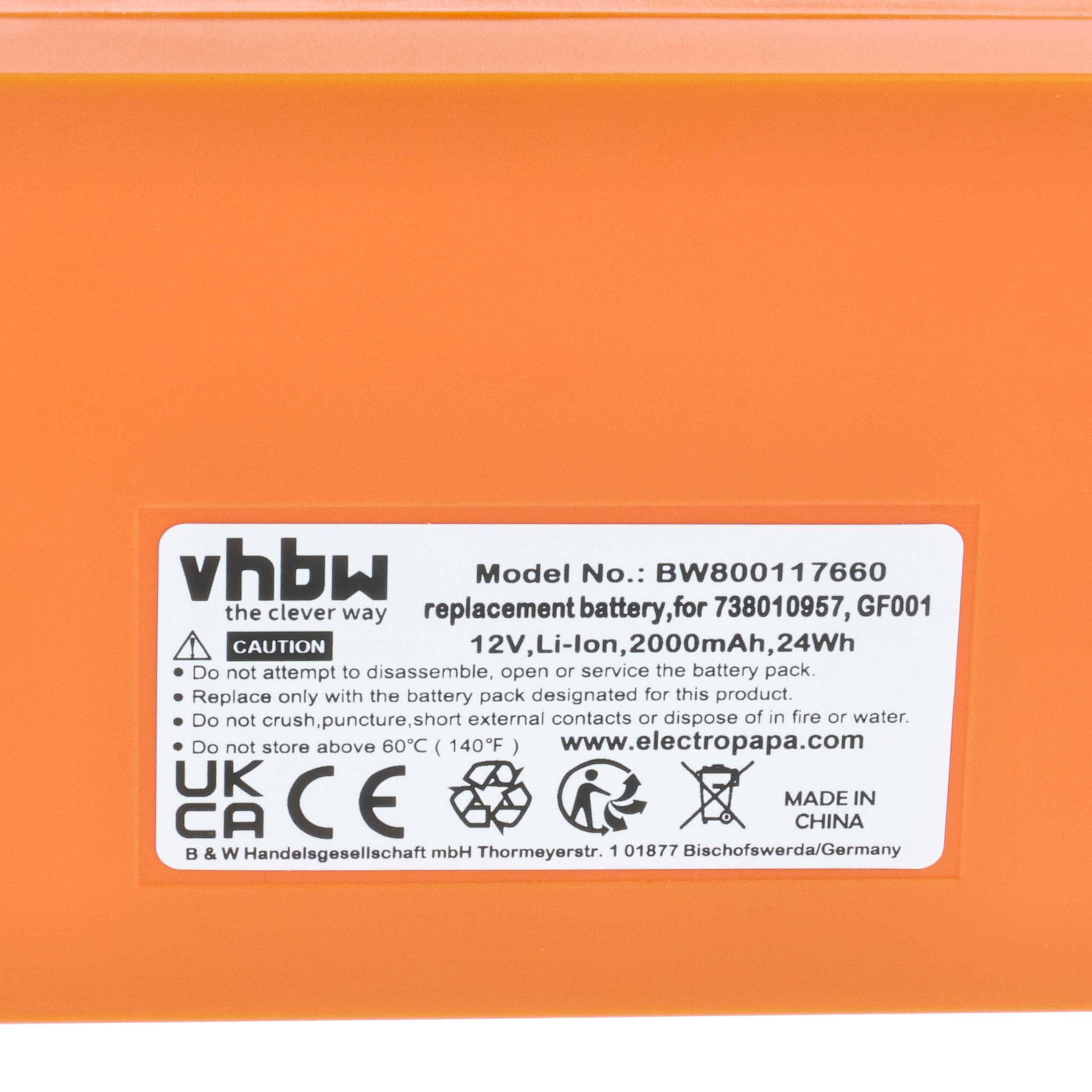 vhbw 5x Akku kompatibel mit Gross Funk K2 | SE889, SE889/K2, T24, T30, T31, T52 Industrie-Funkfernsteuerung-3